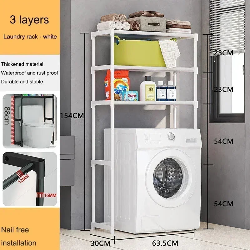 étagère salle bain noir blanc moderne couches paniers serviettes produits toilette grande capacité