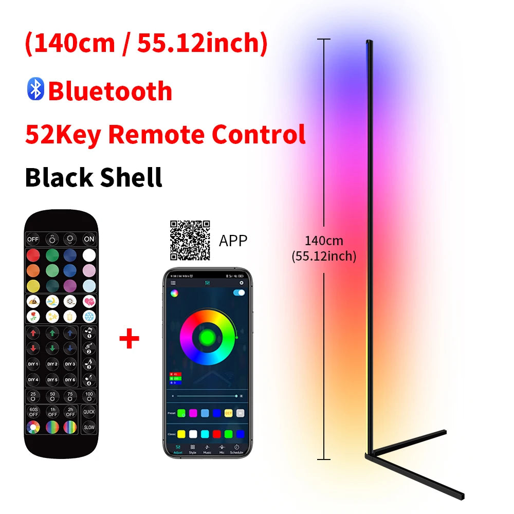 lumière ambiancé LED multicolore moderne télécommande app controle ambiance chambre minimaliste