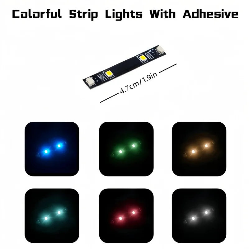 rubans led colorés adhésifs diodes intégrées modernes bleu vert rouge blanc technologie construction