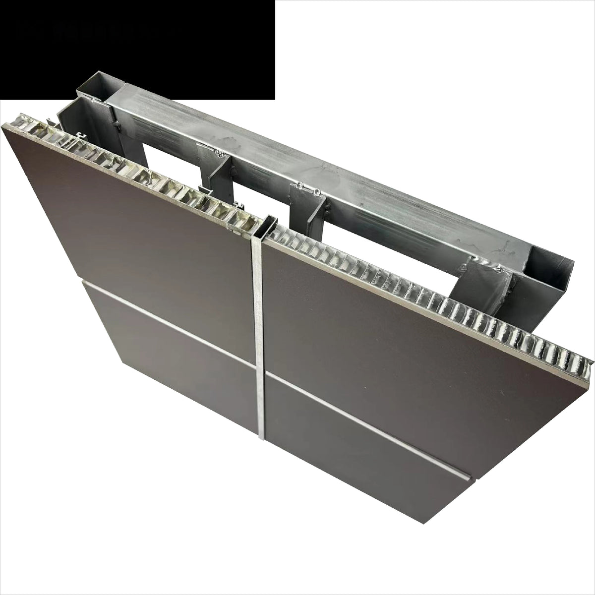 Panneau acoustique gris foncé isolation phonique moderne clips fixation aluminium haut qualité