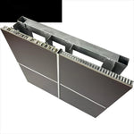 Panneau acoustique gris foncé isolation phonique moderne clips fixation aluminium haut qualité