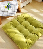 Coussin de sol vert avec rembourrage haute densité
