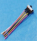 ventilateur interrupteur avant arrière éclairage câbles gris rose jaune noir opaques lisses