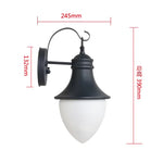 lampe murale noire classique fixée éclairage led opaque maison cour