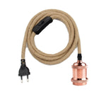 câble électrique suspension 2m 3m interrupteur douille E27 moderne industriel