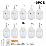 ampoules led rechargeables usb haute luminosité lanterne portable blanc moderne compact crochet
