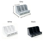 support savon mural adhésif compartiments moderne gris blanc noir