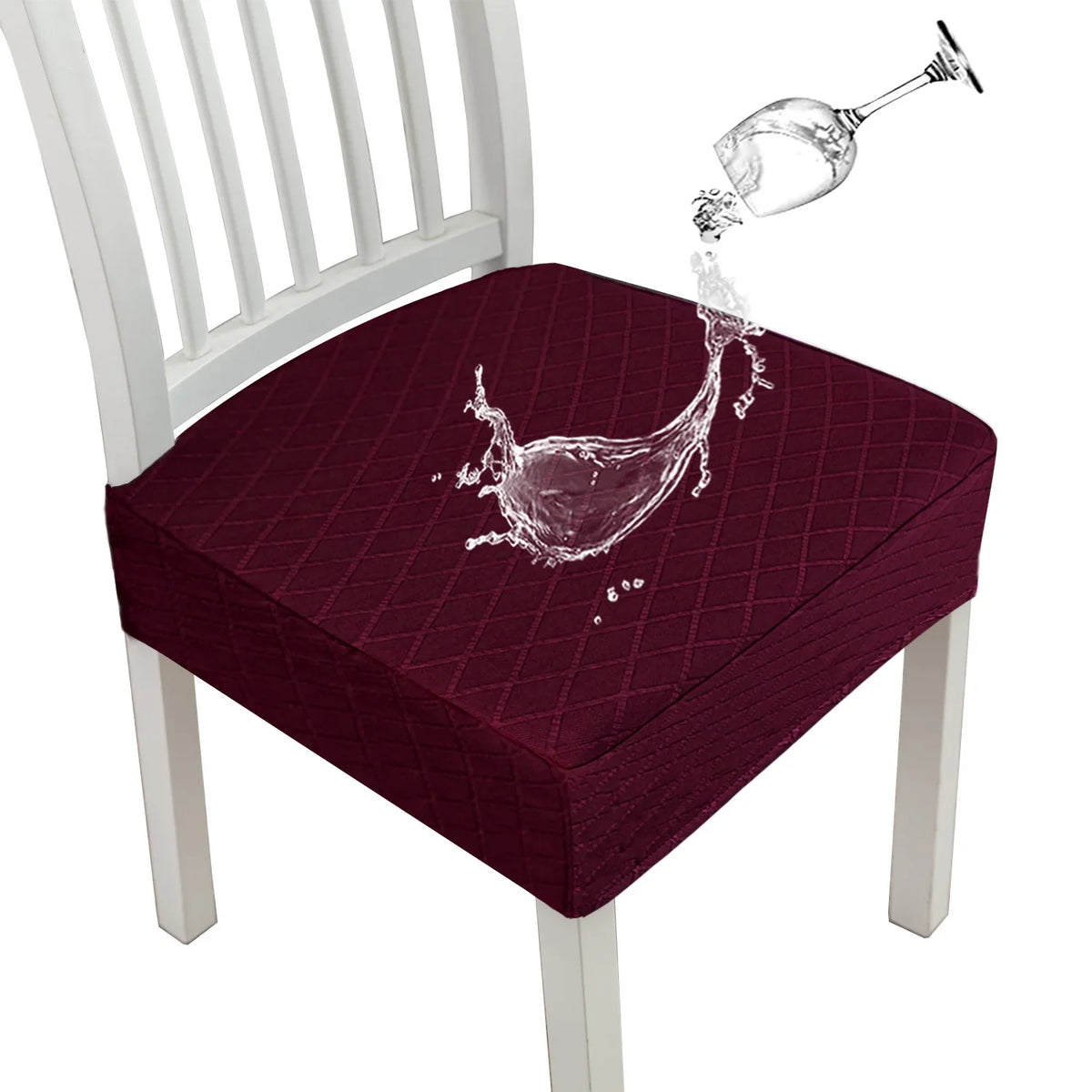 housse chaise gris quiltée moderne élastique polyéthylène usage extérieur intérieur