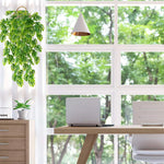 plantes artificielles suspendues feuilles vertes modernes minimalisteextérieur accrochées cordelettes support suspension