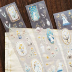 rubans washi autocollants semi transparents floral vintage romantique étoiles motifs géométriques