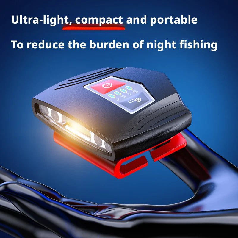 lampe torche rechargeable noir rouge affichage led clip portable moderne
