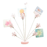 porte photos décoration floral rose argenté clips métalliques intérieur chic émaillé opalescent
