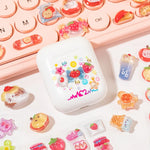 sticker 3d kawaii alimentaire animal multicolore bricolage scrapbooking coque téléphone cadre photo
