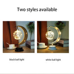 lampe décorative lune LED transparente bohème chaleur chambre coucher festive