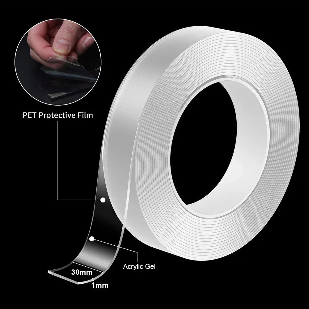 ruban adhésif blanc moderne 30mm 2m double face résistant lisse imperméable