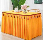jupe table velours rouge blanc vert foncé gris violet classique réutilisable maison mariage banquet