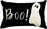 housses d'oreiller fantômes imprimées décoration halloween noires blanches adhésives maison hospitalières