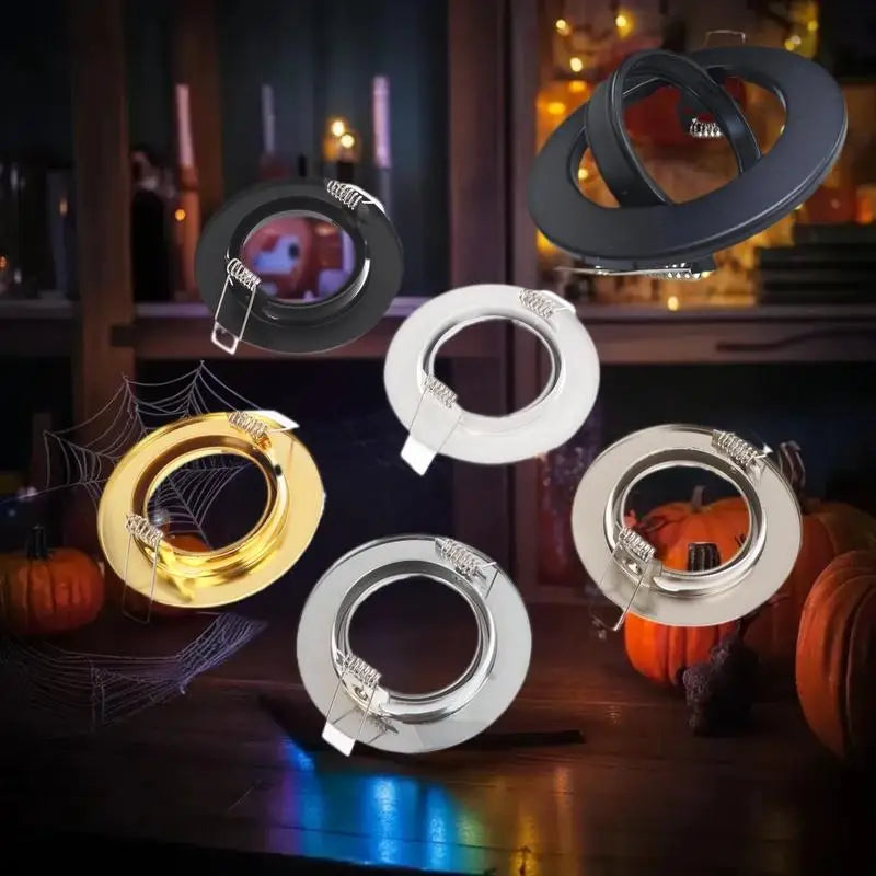 spots led noir blanc doré modernes clips vis round lisses