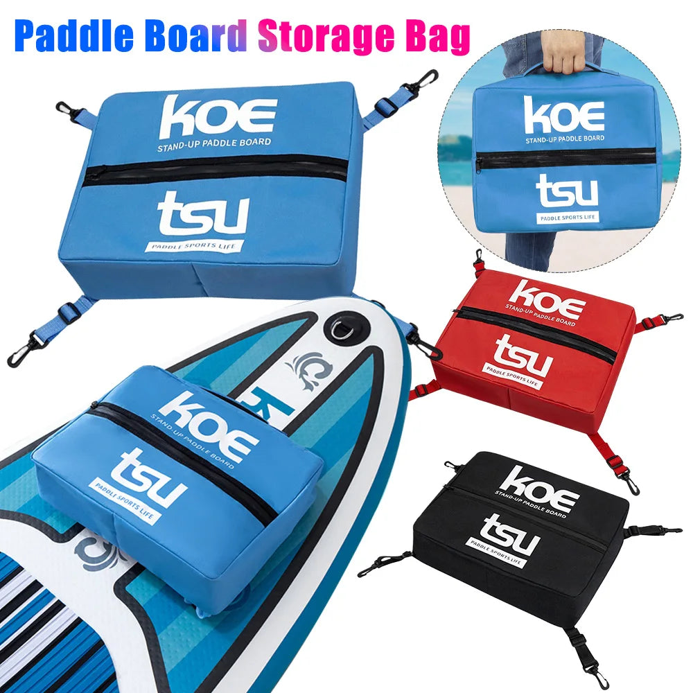 Sac rangement planche paddle bleu rouge noir pratique clips poignée isolation transporte facilement alimentos