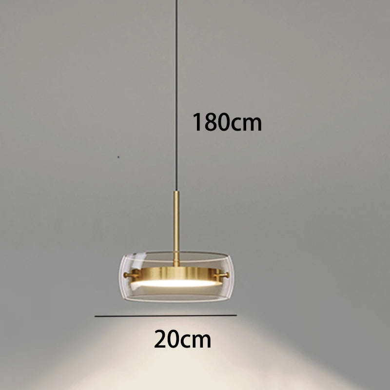 suspension lumineuse moderne transparente argentée lisse minimaliste pendentif chaîne métallique led dimmable