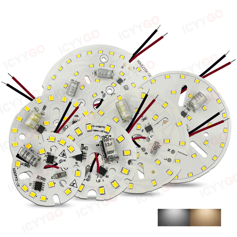 Plaque LED circulaire 5W 7W 9W 12W 18W 24W blanc moderne sans pilote 220V