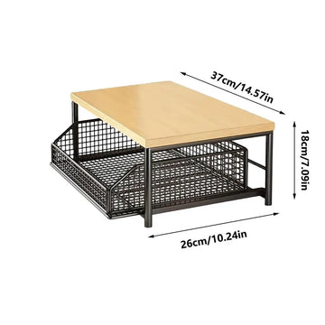 étagère rangement bois métal noir blanc moderne kitchen utilitaire multifonction solide pieds plateau paniers