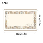 tapis bain anti dérapant absorbant moderne motif géométrique beige clair