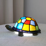 lampe poser tortue verre coloré multicolore art deco chambre enfant