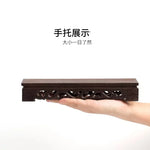 support encens bois naturel gravure décorative rustique artisanal objet religieux zen
