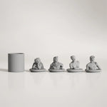 bougies décoratives statuettes classiques personnages modernes gris rose vert bleu