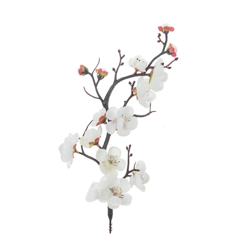 décoration mariage bouquet artificielle fleur prunier soie blanche rose rouge intérieure
