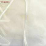 voile mariée blanc deux couches bord ruban classique soirée mariage translucent