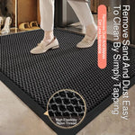 tapis d'entrée moderne imperméable 45x75cm 60x90cm noir structure 3D salon hall familial