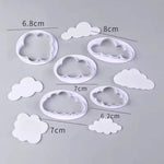 cutter biscuits forme nuages gâteaux décorations fondant pâte sucre silicone plastique