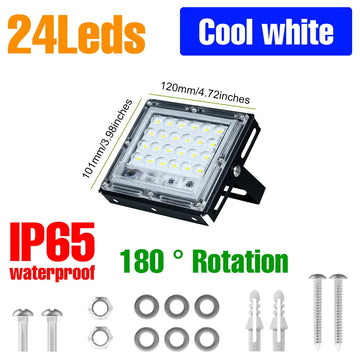 projecteur led moderne 200w ip65 extérieur blanc froid noir vis haute luminosité adjustable