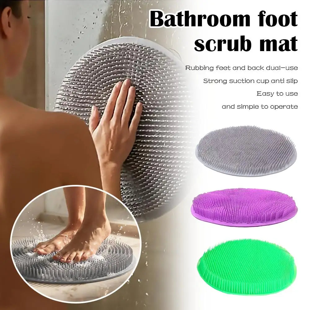 tapis bain nettoyage pieds rose vert violet bleu pointes ergonomique adhésif 26cmx26cm