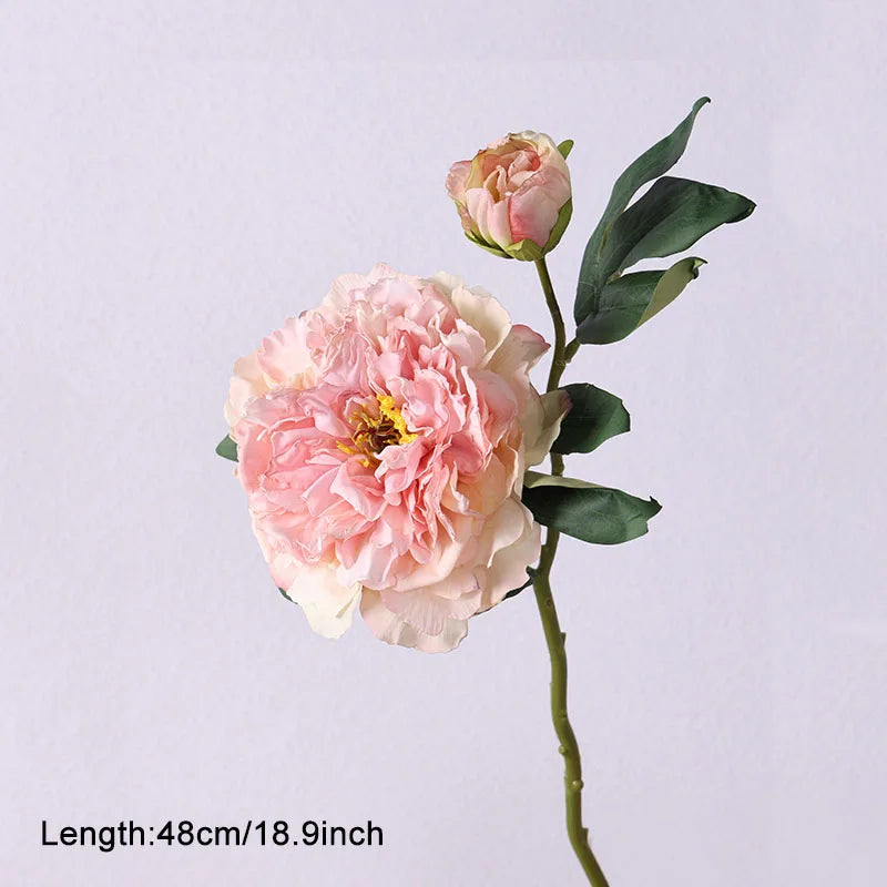 bouquet fleurs artificielles pivoine rose orange violet blanc decoration maison mariage anniversaireintérieur