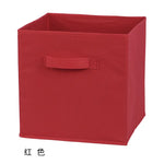 boîtes rangement pliables tissu non tissé beige bleu clair jaune rose vert gris noir