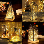 guirlande led feerique fleurs artificielles lanternes verre metal decoration exterieure noel blanc vert jaune