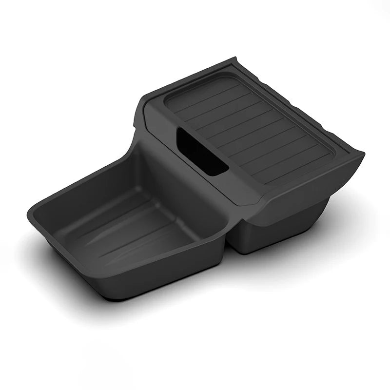 organisateur console centrale noir storage rack abs moderne texturé utilitaire