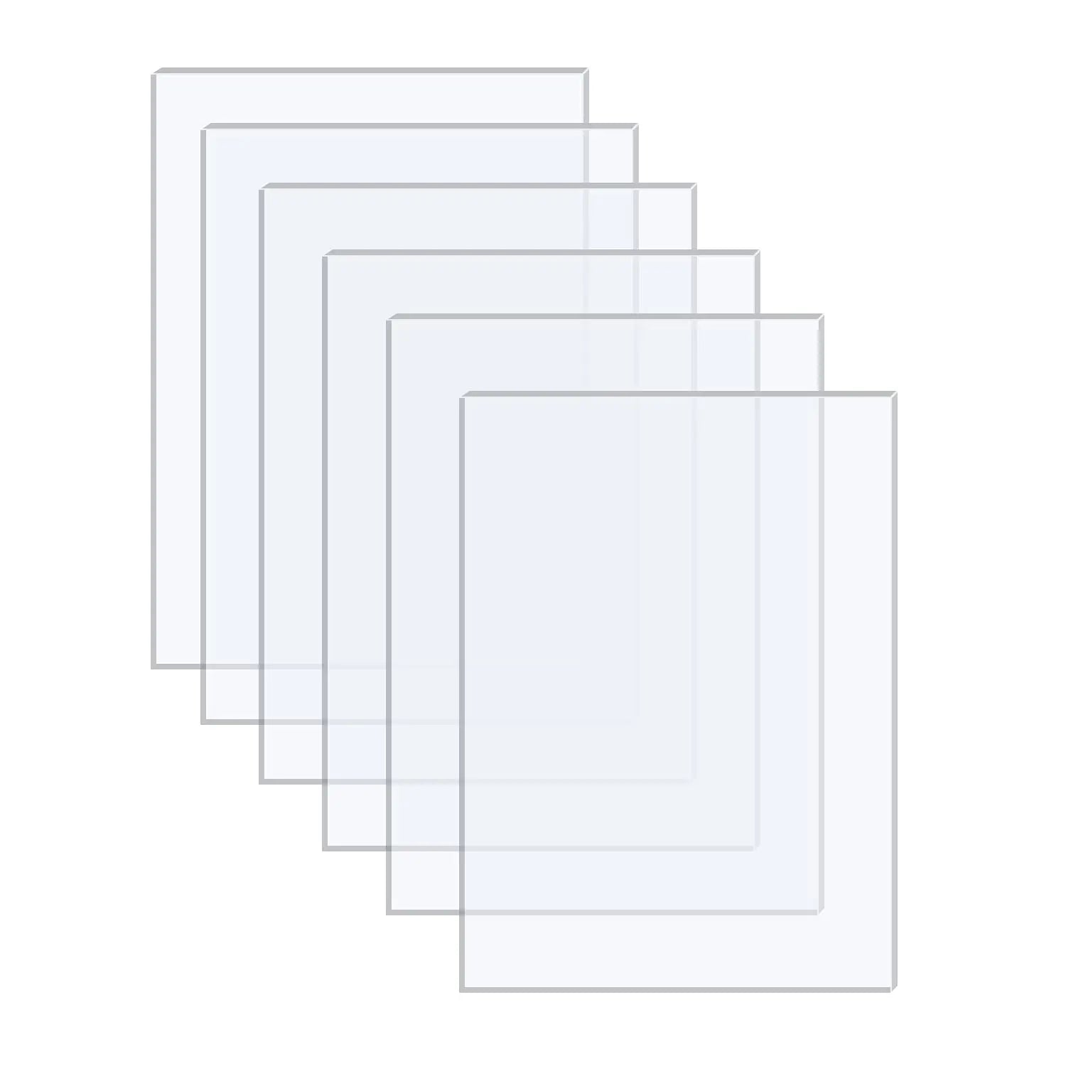 Cadre photo en plexiglas acrylique transparent blanc