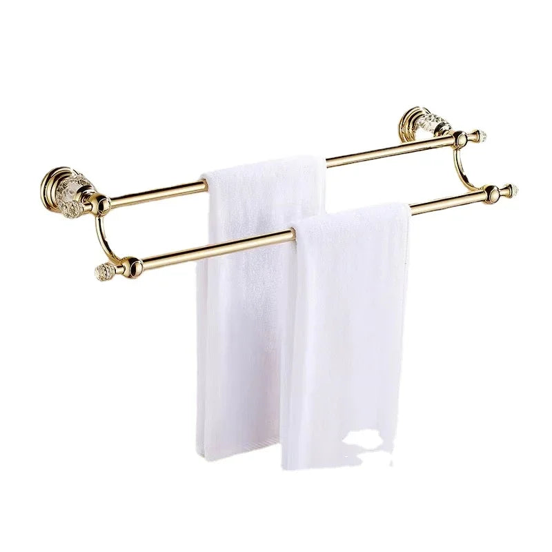 ensemble porte serviettes or élégant porte savon porte serviettes triple barre brosse wc accessoires