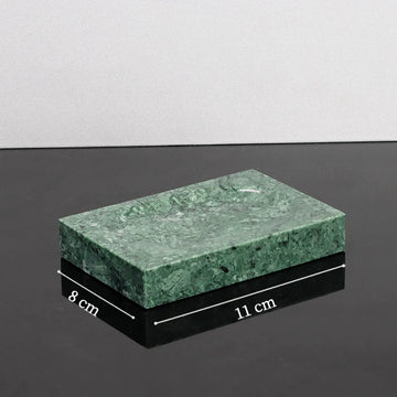 ensemble salle bain marbre vert doré distributeur savon porte brosse dents plateau rangement