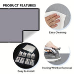 écran projection portable gris uni moderne adhésif clips fixation PVC haute luminité