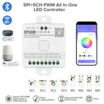 contrôleur led wifi bluetooth 5ch pwm rgbw ws2812 ws2811 sk6812 20m distance modernes