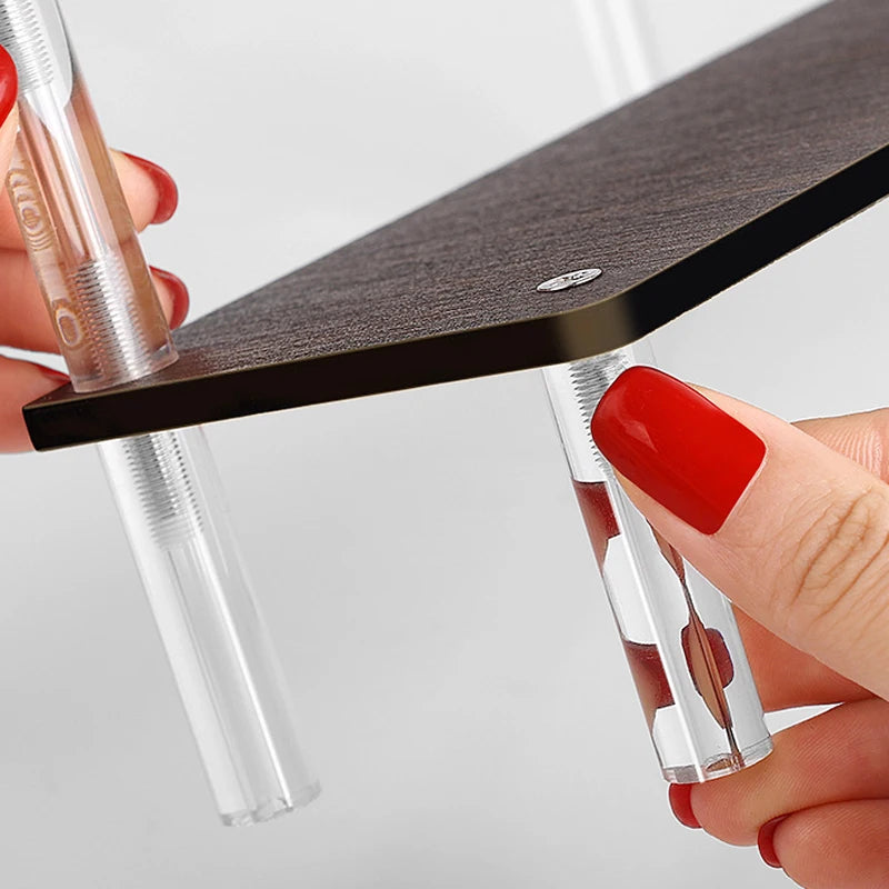 présentoir bois marron moderne étagère transparent vis fixations mariage anniversaire