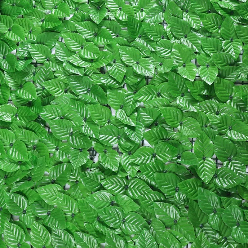 rideau végétal artificiel feuilles vertes grille métallique moderne clips fixationextérieur decorationbalconjardin