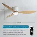 ventilateur led moderne télécommande blanc bois noir minimaliste