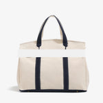 sac main toile coton beige noir vert rose poignées détachables casual chic rivets anti