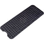 tapis bain antidérapant noir texturé ventouses drainage salle bain